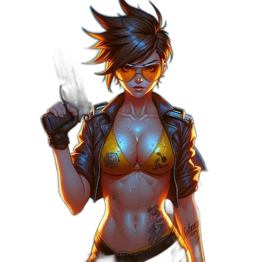 jacket, weapon, cyberpunk, concept art transparent PNG cut-out