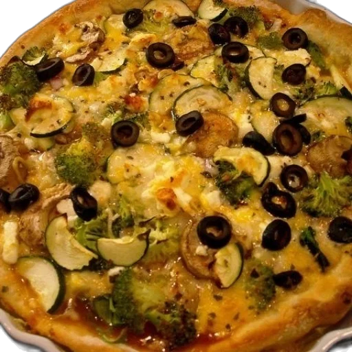 food, pizza, zucchini, broccoli transparent PNG cut-out