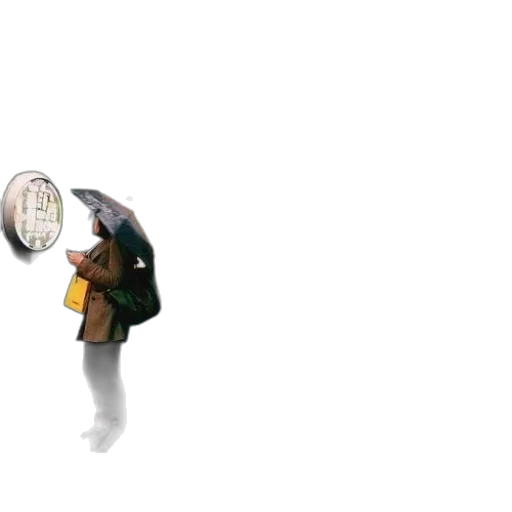 umbrella, jacket, hat, mask, 3d render, concept art, anime, photorealistic transparent PNG cut-out
