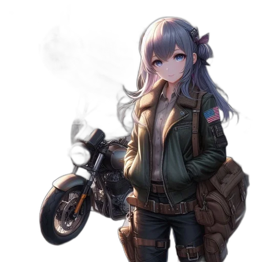 jacket, weapon, dragon, car, concept art, anime, fantasy art, cyberpunk transparent PNG cut-out