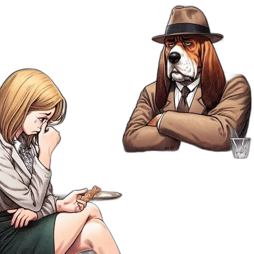 mask, hat, animal, staff, concept art, comic book art, anime, cartoon transparent PNG cut-out