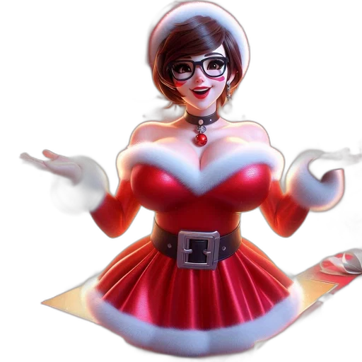 dress, 3d render, concept art, comic book art, cartoon, animated, female, figure transparent PNG cut-out