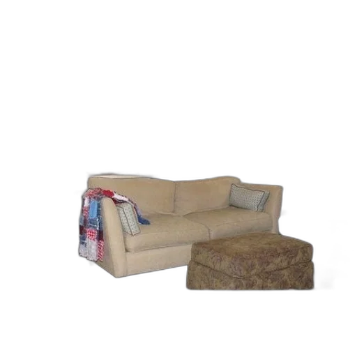 furniture, jacket, staff, shoes, 3d render, photorealistic, earth tones, cozy transparent PNG cut-out