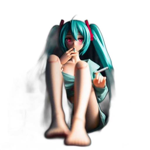 dress, umbrella, mask, robot, pixel art, vaporwave, 3d render, anime transparent PNG cut-out