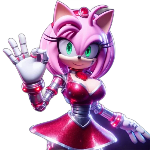 robot, weapon, 3d render, concept art, vaporwave, anime, animated, hedgehog transparent PNG cut-out