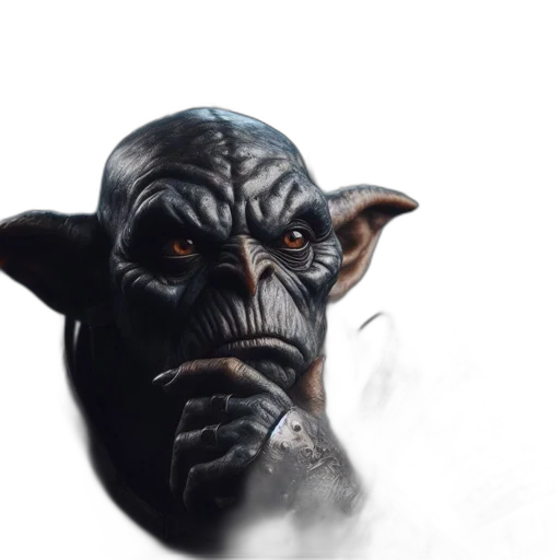 mask, creature, face, staff, concept art, fantasy art, photorealistic, 3d render transparent PNG cut-out