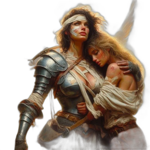sword, fantasy art, concept art, oil painting, photorealistic, golden, earth tones, two transparent PNG cut-out