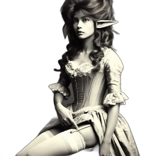 dress, hair, crown, face, photorealistic, fantasy art, concept art, pencil sketch transparent PNG cut-out