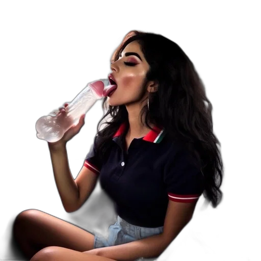 bottle, hair, face, creature, cartoon, vaporwave, photorealistic, concept art transparent PNG cut-out