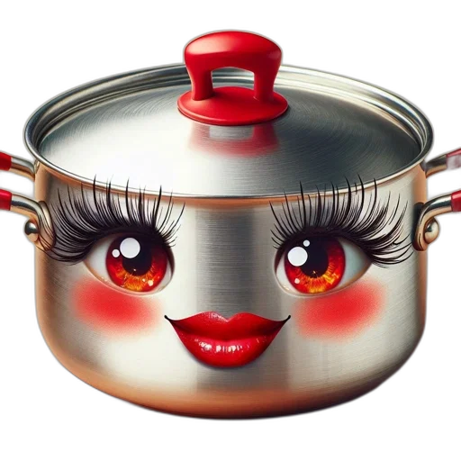 mask, food, 3d render, photorealistic, metallic, pot, human-like, face transparent PNG cut-out