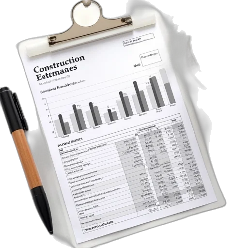 construction, estimate, sheet, best transparent PNG cut-out