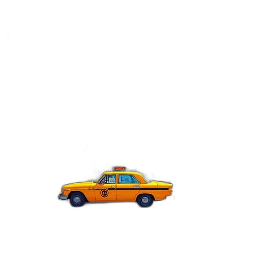 car, umbrella, robot, hat, pixel art, concept art, 3d render, photorealistic transparent PNG cut-out