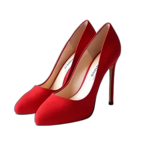 shoes, 3d render, red, pair, women, high, heels, price transparent PNG cut-out