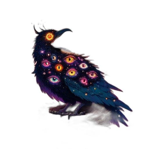 creature, staff, mask, animal, concept art, fantasy art, pixel art, watercolor transparent PNG cut-out