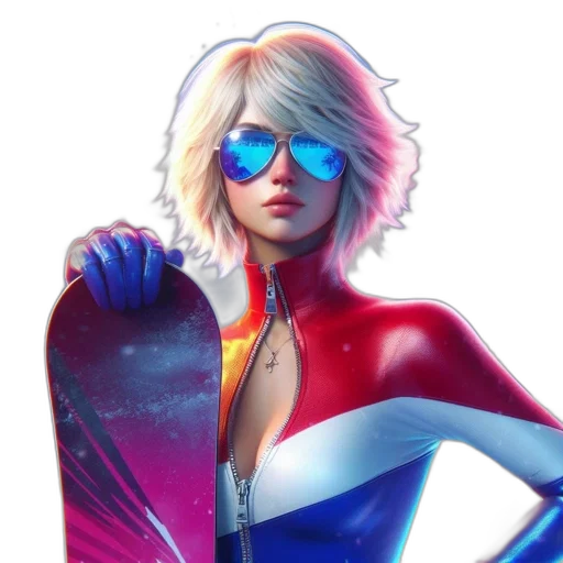 jacket, comic book art, concept art, fantasy art, cyberpunk, neon, colorful, blue transparent PNG cut-out