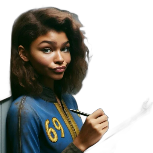 hair, jacket, staff, photorealistic, concept art, cartoon, comic book art, young transparent PNG cut-out