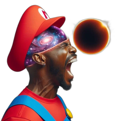 face, concept art, comic book art, man, wearing, red, cap, white transparent PNG cut-out