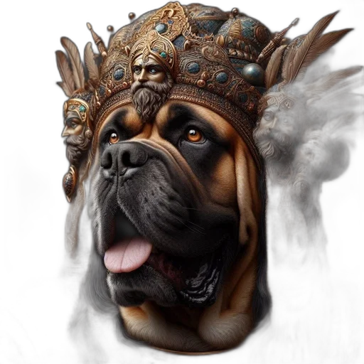 crown, animal, face, mask, photorealistic, fantasy art, concept art, oil painting transparent PNG cut-out