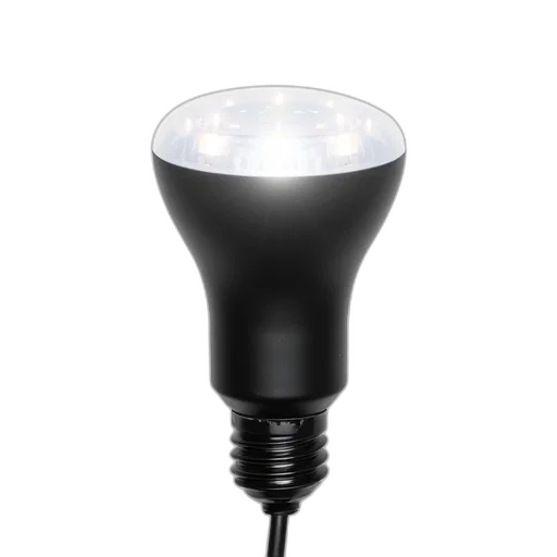 modern, led, light, bulb, sleek, black, design, multiple transparent PNG cut-out