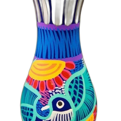 bottle, dress, shoes, umbrella, 3d render, vibrant, hand-painted, vase transparent PNG cut-out
