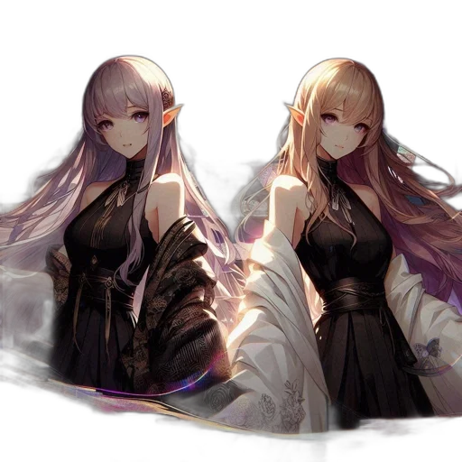 dress, sword, weapon, concept art, fantasy art, pixel art, anime, dark transparent PNG cut-out