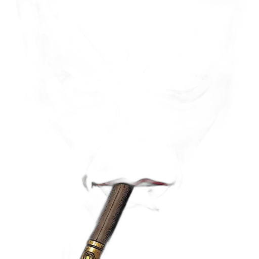 staff, weapon, sword, face, photorealistic, concept art, 3d render, pixel art transparent PNG cut-out