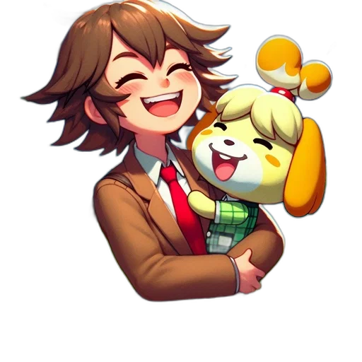 staff, animal, pixel art, anime, cartoon, concept art, golden, young transparent PNG cut-out