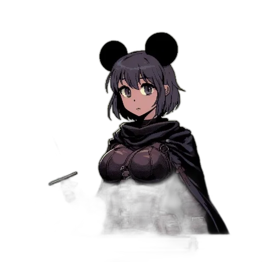 weapon, dress, creature, mask, anime, concept art, pixel art, fantasy art transparent PNG cut-out