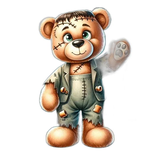 staff, 3d render, cartoon, concept art, photorealistic, halloween-themed, scene, features transparent PNG cut-out