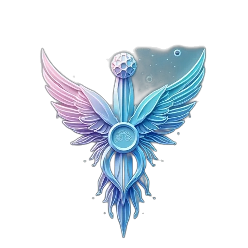 staff, jewelry, sword, fantasy art, concept art, pixel art, vaporwave, blue transparent PNG cut-out