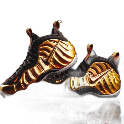 shoes, 3d render, photorealistic, concept art, fantasy art, nike, air, foamposite transparent PNG cut-out