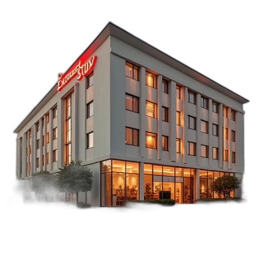 building, extended, stay, america, hotel transparent PNG cut-out