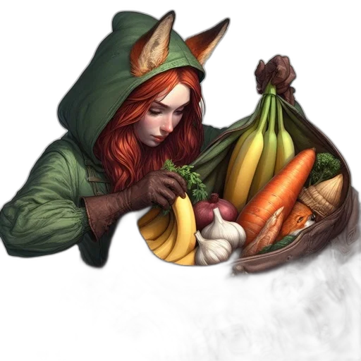 food, fantasy art, concept art, pixel art, photorealistic, green, colorful, anthropomorphic transparent PNG cut-out