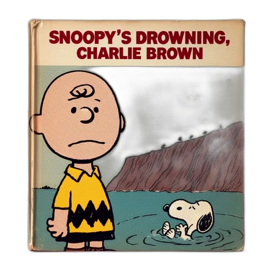 creature, comic book art, cartoon, underwater, book, cover, snoopy, charlie transparent PNG cut-out
