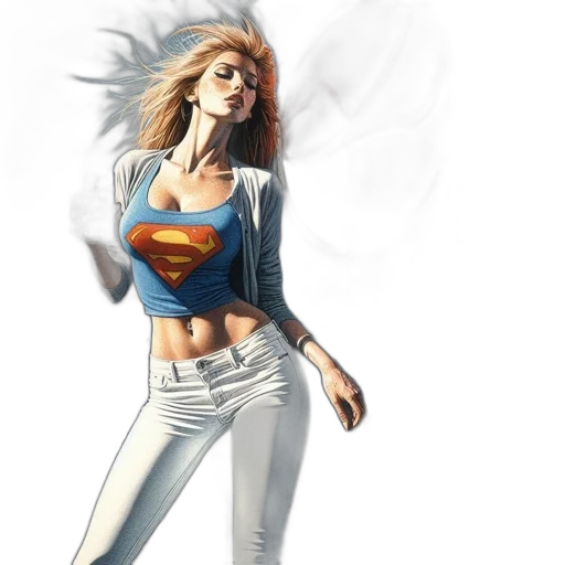 comic book art, concept art, fantasy art, photorealistic, woman, stands, beside, blue transparent PNG cut-out