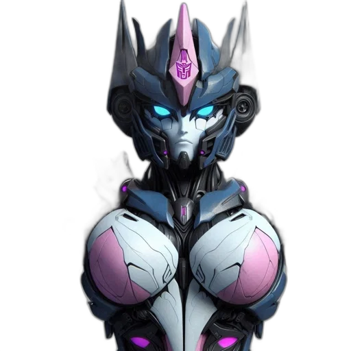 robot, concept art, fantasy art, cyberpunk, anime, pastel, detailed, futuristic transparent PNG cut-out