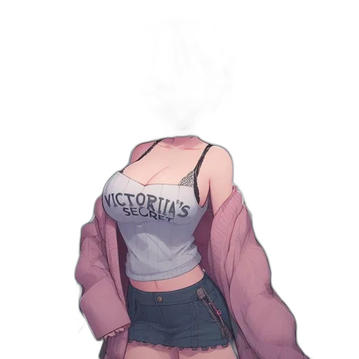 jacket, dress, creature, face, watercolor, concept art, pixel art, anime transparent PNG cut-out