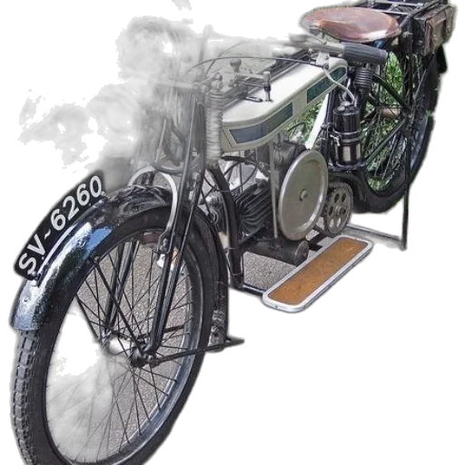 photorealistic, concept art, 3d render, vintage, motorcycle, license, plate, sv-6260 transparent PNG cut-out