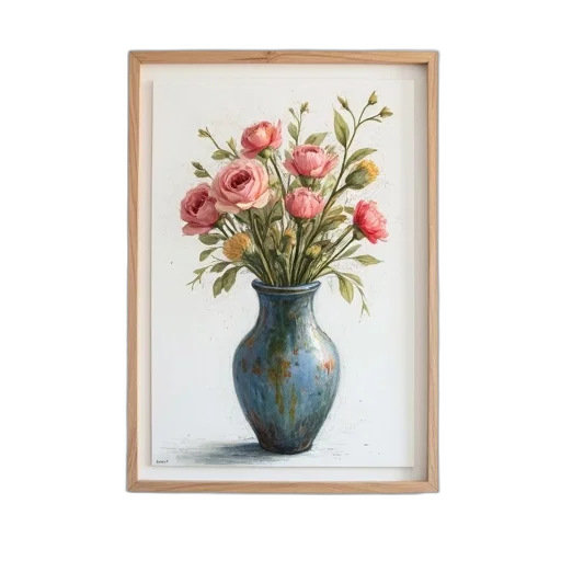 flower, crown, furniture, oil painting, photorealistic, watercolor, pastel, painting transparent PNG cut-out