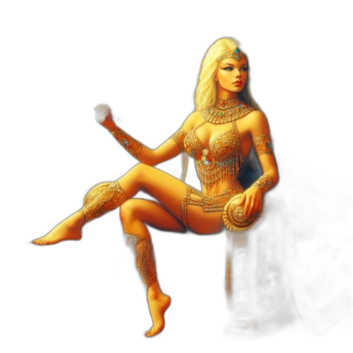 jewelry, dress, staff, sword, fantasy art, concept art, pixel art, comic book art transparent PNG cut-out
