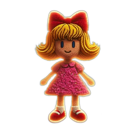 dress, 3d render, cartoon, animated, female, figure, blonde, hair transparent PNG cut-out