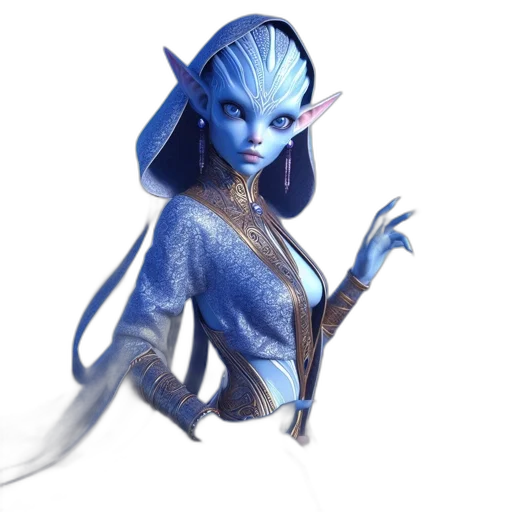 staff, creature, dragon, concept art, fantasy art, 3d render, photorealistic, blue transparent PNG cut-out