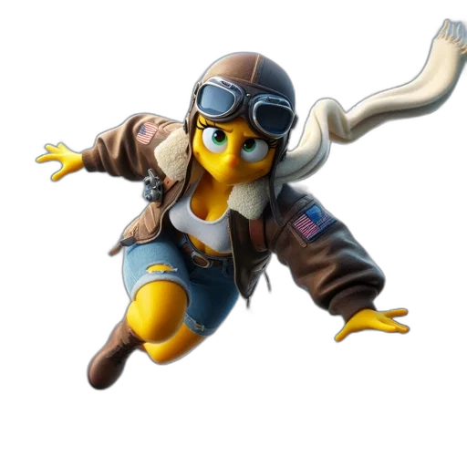 jacket, animal, 3d render, concept art, pixel art, animated, female, character transparent PNG cut-out