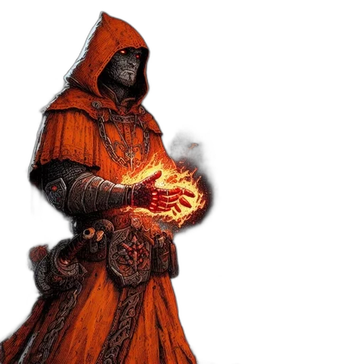 jacket, staff, sword, mask, concept art, fantasy art, pixel art, 3d render transparent PNG cut-out