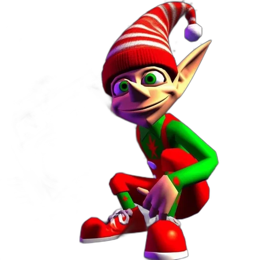hat, staff, animal, creature, 3d render, concept art, animated, elf transparent PNG cut-out