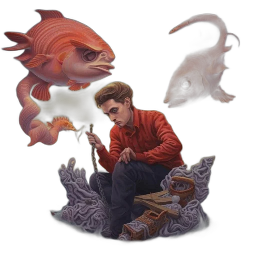 creature, dragon, concept art, fantasy art, pixel art, photorealistic, underwater, fire transparent PNG cut-out