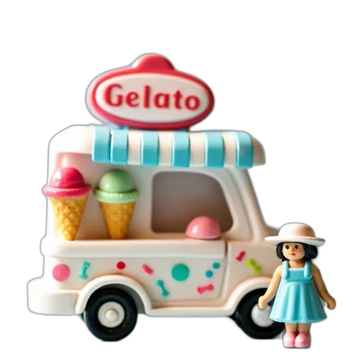 car, food, 3d render, pastel, small, colorful, toy, ice transparent PNG cut-out