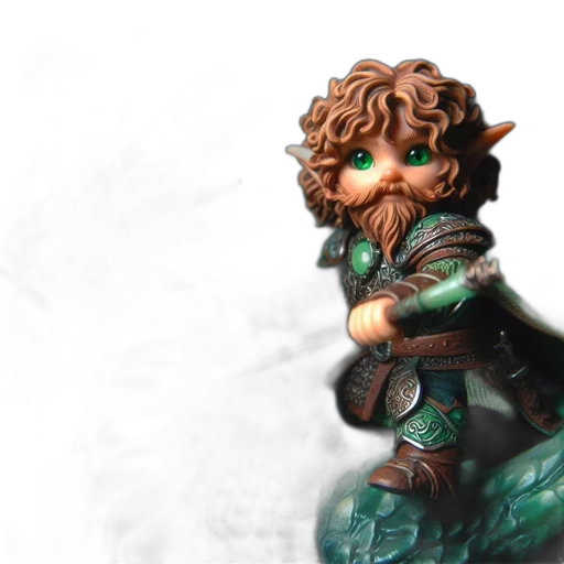 dragon, fantasy art, concept art, 3d render, pixel art, green, dwarf, figure transparent PNG cut-out