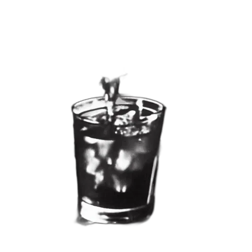bottle, crown, jewelry, food, photorealistic, 3d render, monochrome, black transparent PNG cut-out