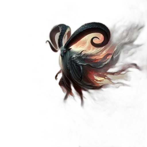 dragon, hair, mask, creature, fantasy art, concept art, photorealistic, watercolor transparent PNG cut-out
